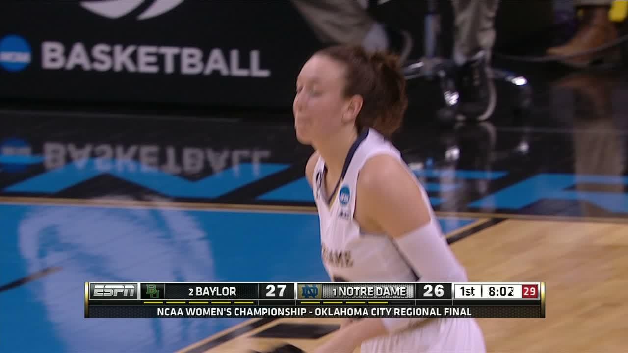 1H ND M. Mabrey made Three Point Jumper. Assisted by L. Allen. - ESPN Video