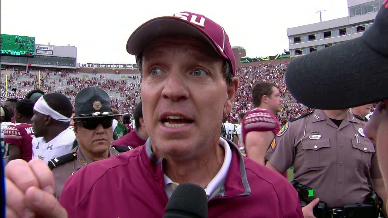 Jimbo Fisher postgame interview ESPN Video