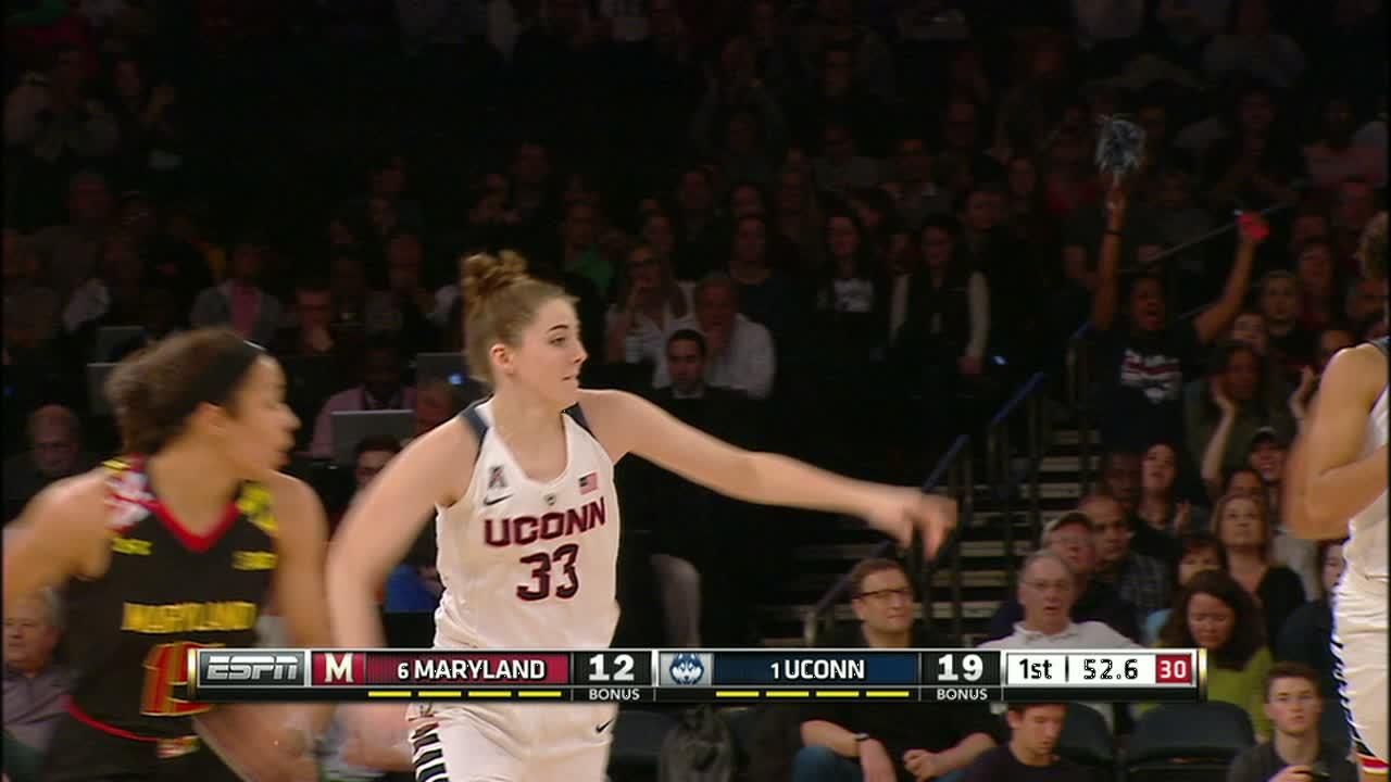K. Samuelson made Three Point Jumper. Assisted by B. Stewart. - ESPN Video