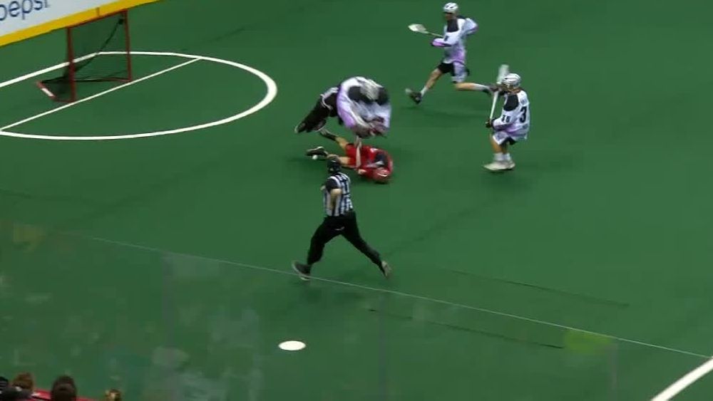 Lacrosse goalie delivers bonecrushing hit ESPN Video