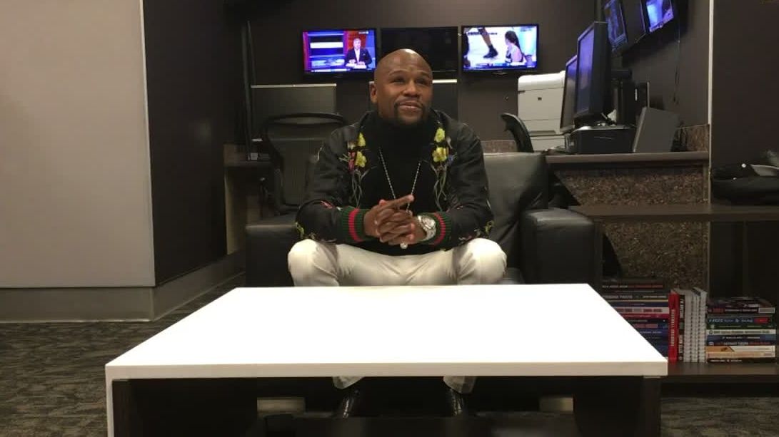 Floyd Mayweather says he didn't bet millions of dollars on the