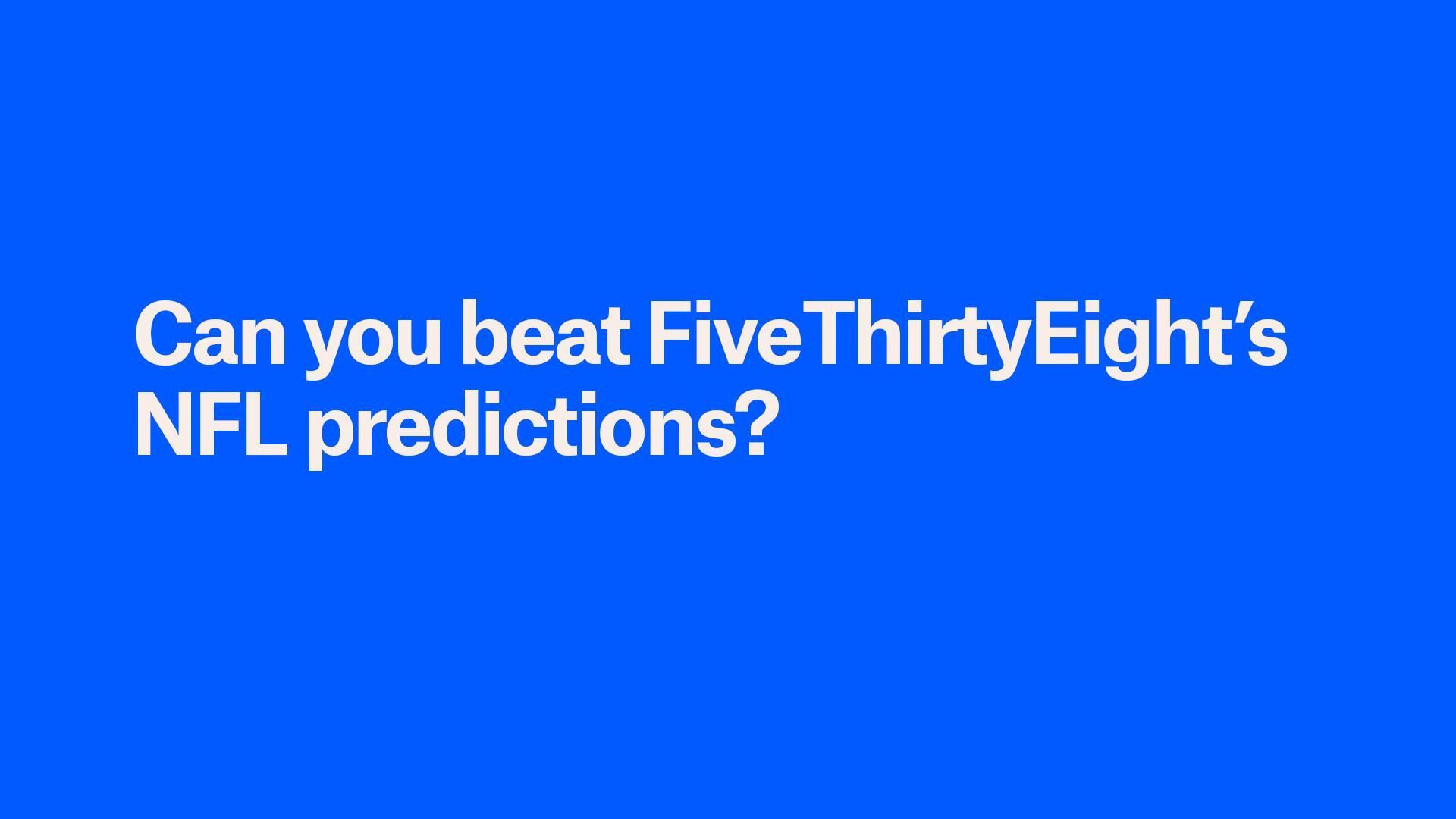 NFL Predictions – FiveThirtyEight