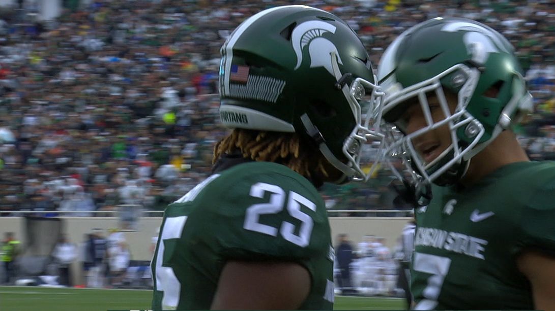Michigan State on the board with 7yard TD pass ESPN Video
