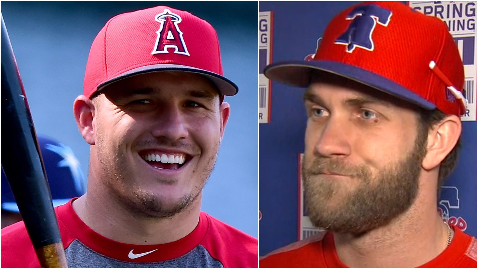 Harper Meant What He Said About Recruiting Trout Espn Video 
