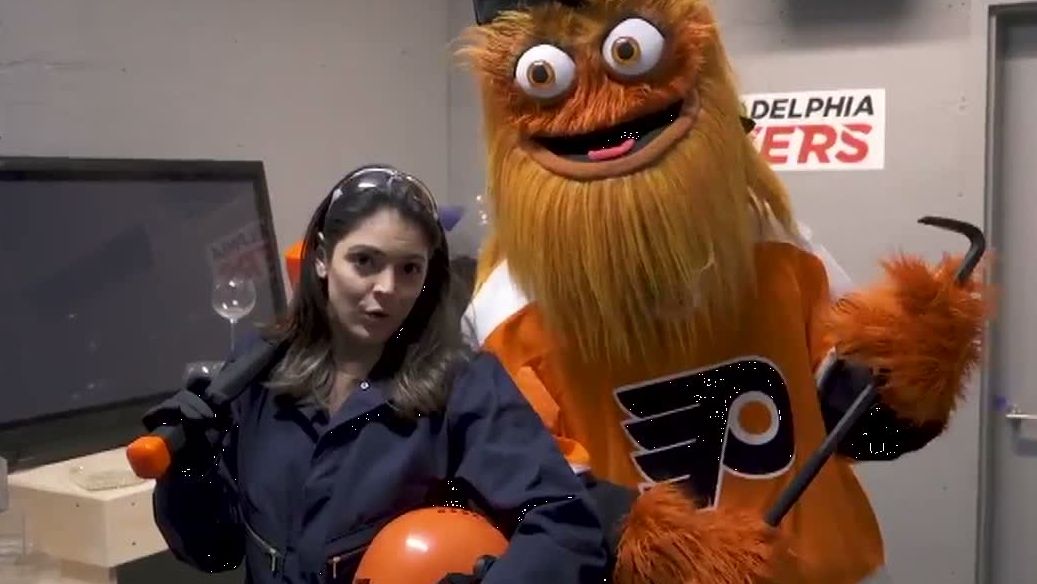 Gritty's special Christmas message to Katie Nolan
