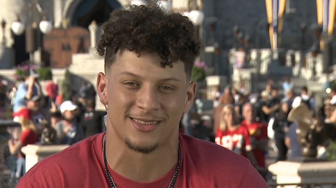 Patrick Mahomes took his kids to Disneyland after winning the