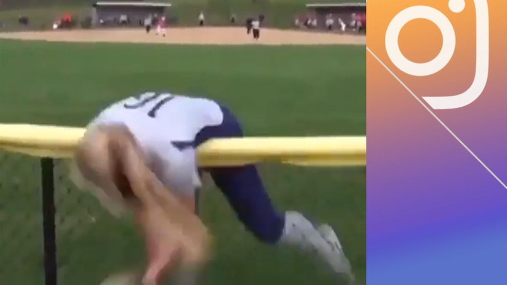 4-Year-Old Softball Player's Bat Flip Lands on Her Head - FanBuzz