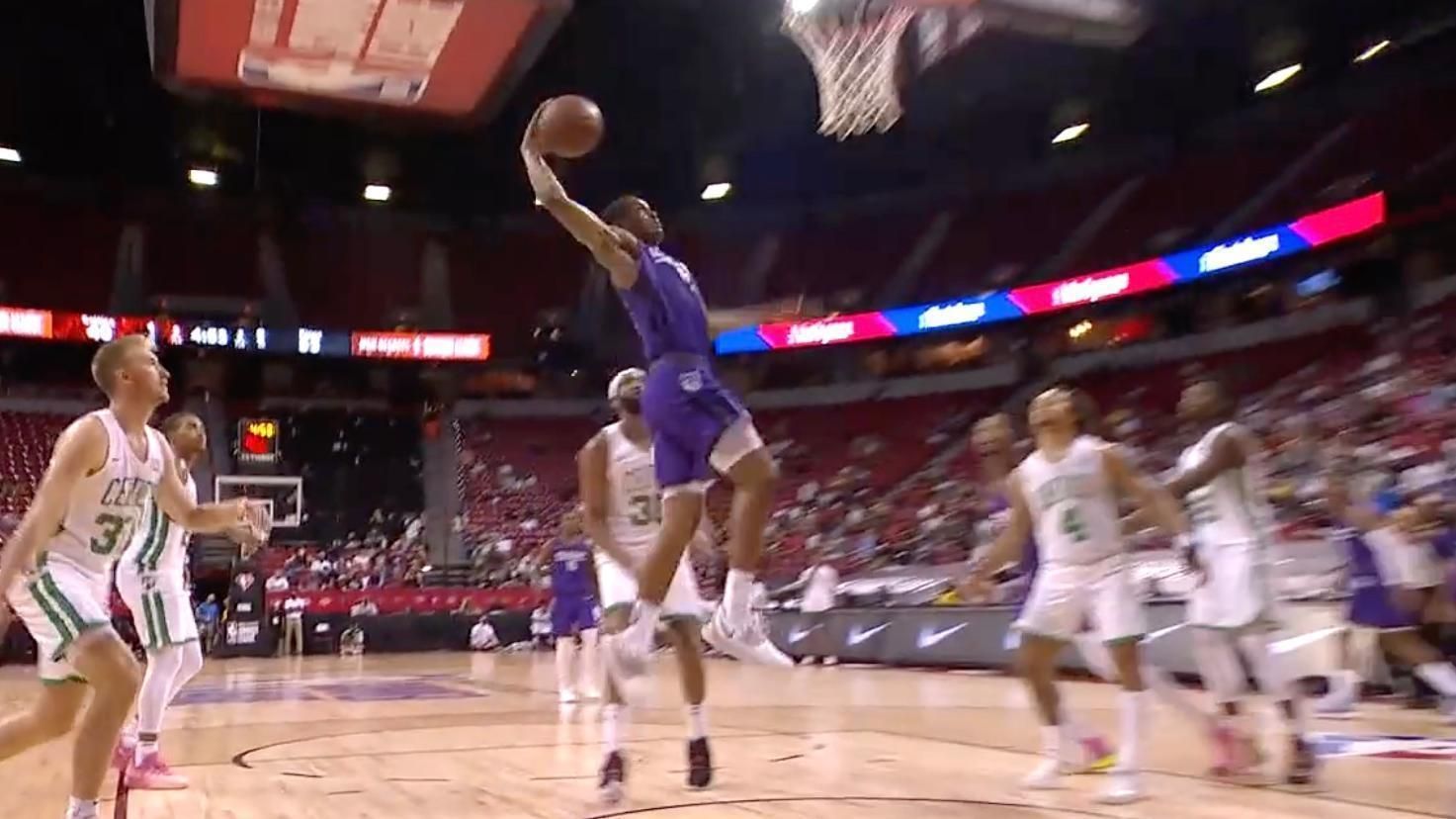 Robert Woodard powers home rim-rattling slam - ESPN Video