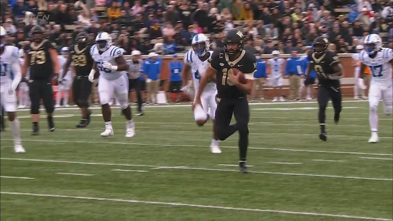 Sam Hartman shows his speed on a 26yard TD ESPN Video