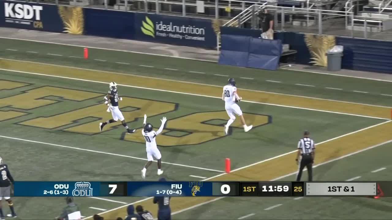 Hayden Wolff throws 20-yard TD Pass vs. Florida International - ESPN Video