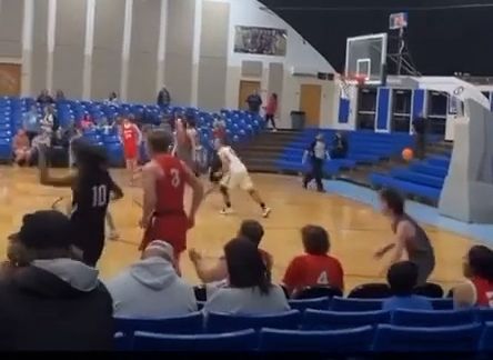 High school hoopers duel with unbelievable sequence of half-court 3s