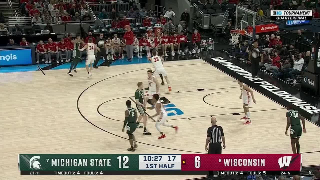 Julius Marble II uses his body to get the basket ESPN Video