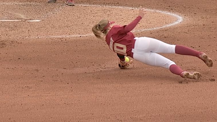 FSU SS makes unbelievable catch off deflected comebacker - ESPN Video