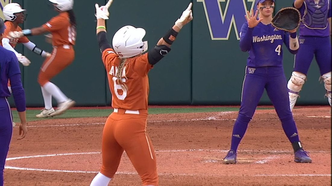 Bella Dayton breaks deadlock with 2run double for Texas ESPN Video