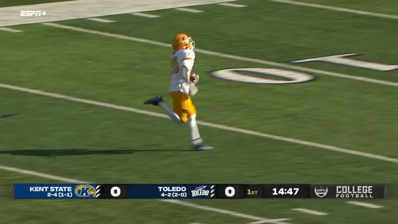 Ja'shaun Poke with a Spectacular Kick Return Toledo Rockets ESPN Video