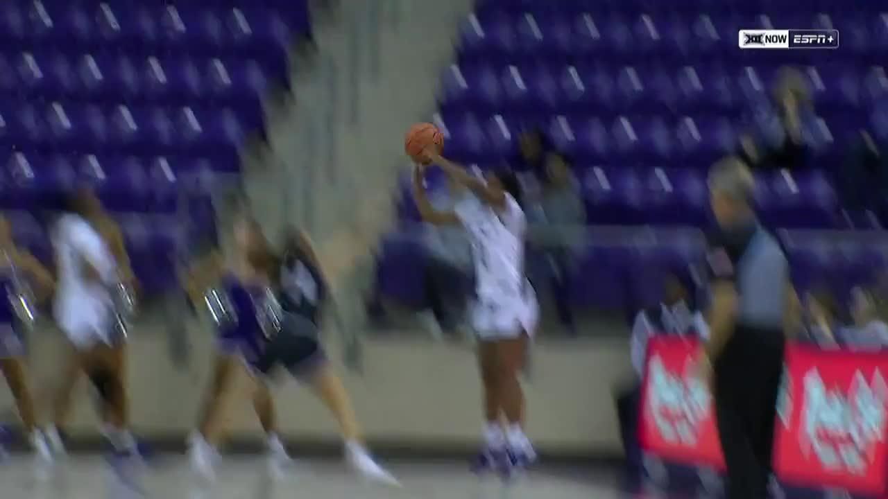 Knisha Godfrey hits the 3 vs. Bisons ESPN Video