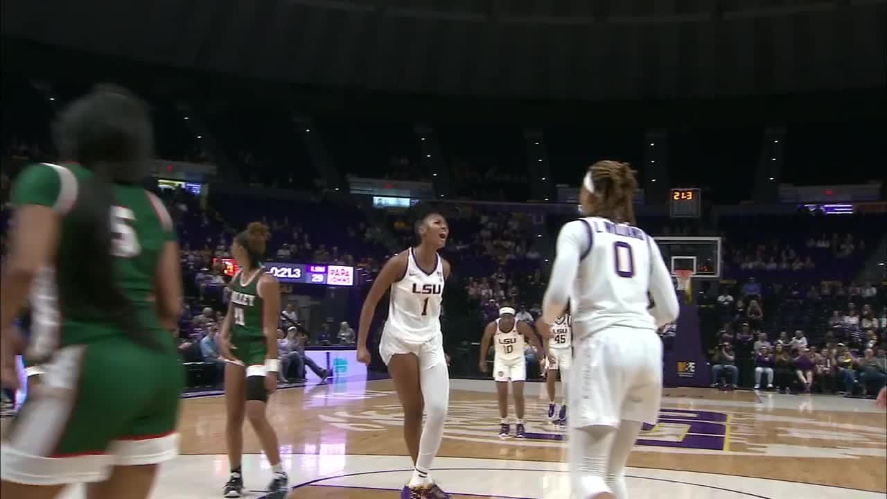 Angel Reese fights off defender for and-1 - ESPN Video