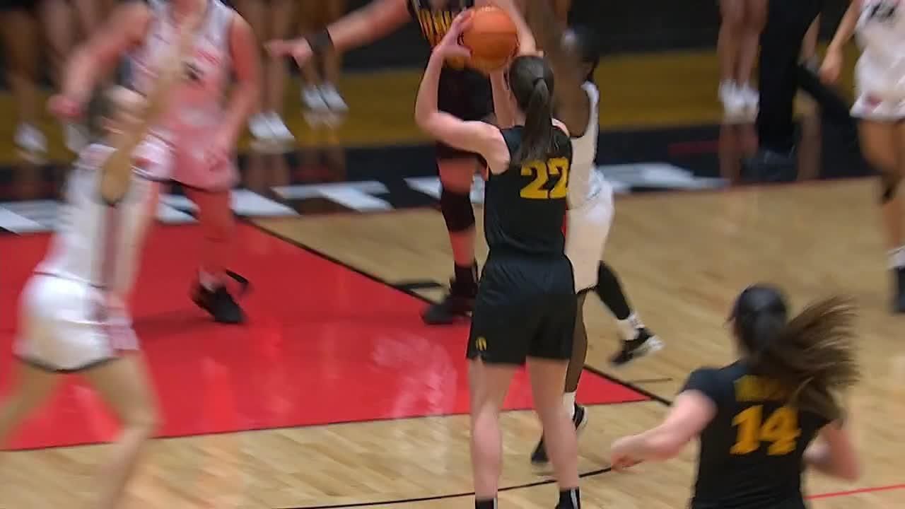 Caitlin Clark drills 3-point shot in from Oregon State Beavers vs. Iowa ...