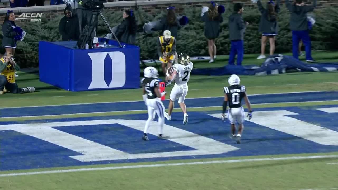 Sam Hartman Throws 17 Yard Td Vs Duke Espn Video