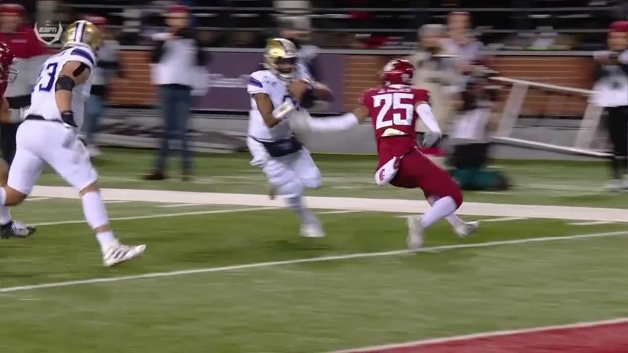 Michael Penix Jr. rushes 30 yards for a Washington TD ESPN Video