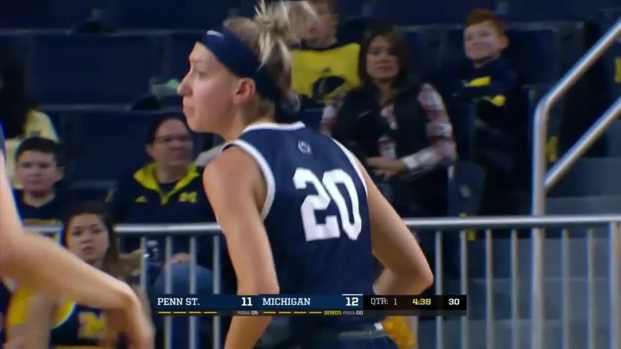 Penn State's Makenna Marisa turns a steal into a bucket ESPN Video