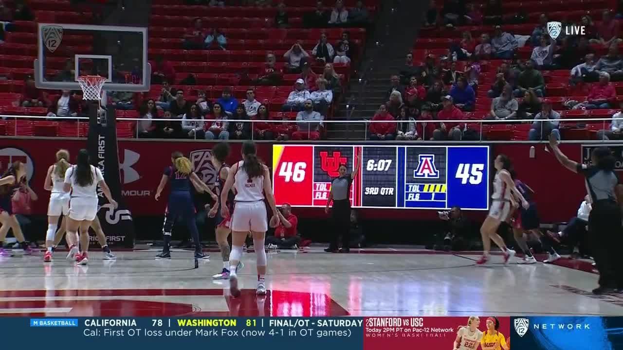 Kennady McQueen buries 3 against Arizona Wildcats - ESPN Video