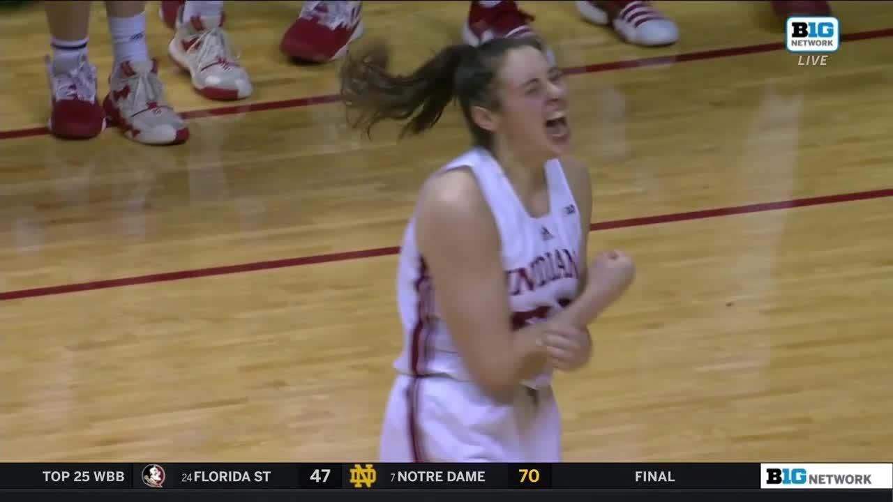 Mackenzie Holmes gets a big and-1 basket as Indiana tops Ohio State ...