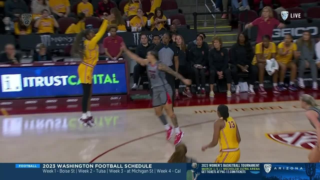 Okako Adika buries triple against Arizona Wildcats - ESPN Video