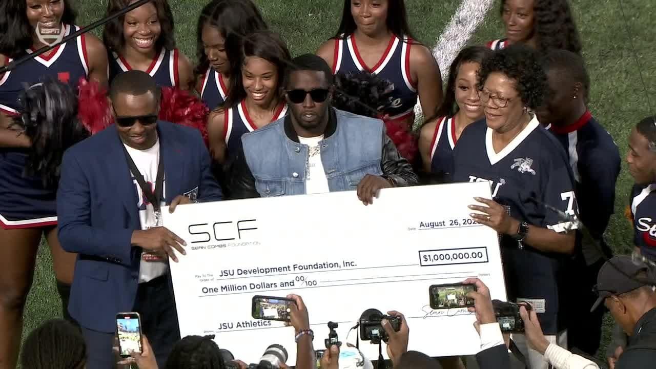 Diddy donates 1M to Jackson State ESPN Video