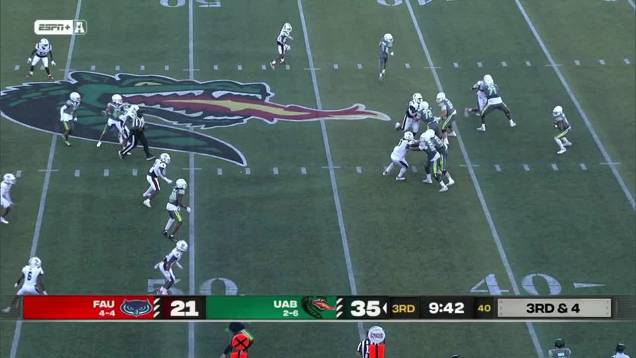 Morven Joseph makes timely sack vs. Florida Atlantic ESPN Video