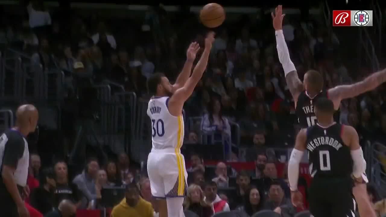 Steph Curry drains triple vs. LA Clippers ESPN Video