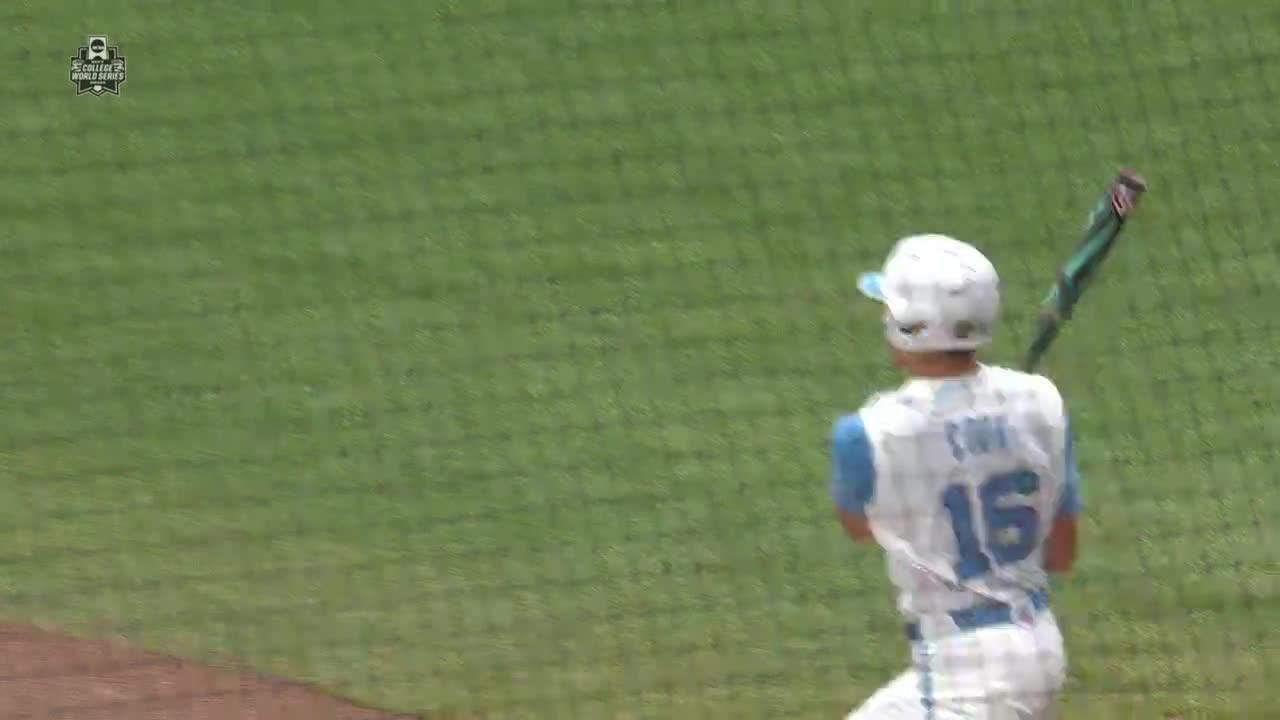 Casey Cook brings home UNC's first run with RBI double - ESPN Video