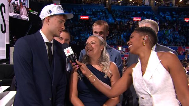 Cooper Flagg reacting to being drafted No. 1
