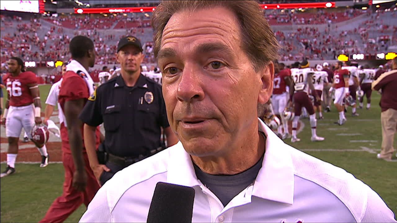 Nick Saban Post Game Interview ESPN Video