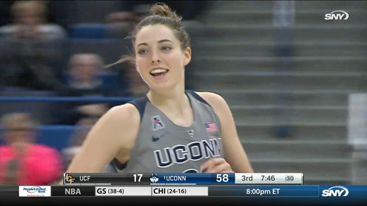 K. Samuelson has a huge smile on her face after making a nice cut down ...