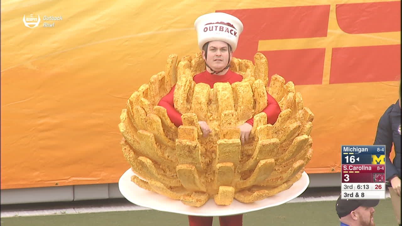 The man in the blooming onion suite is smart and thoughtful.