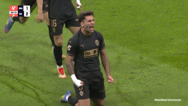 Hugo Hard scores the winning goal against Real Madrid