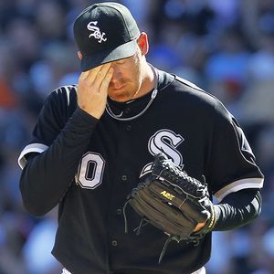 Chicago White Sox's Bobby Jenks throws in the ninth inning against