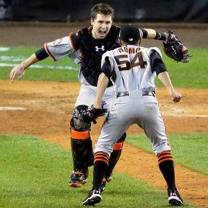 Marlins Anniversary: Scott Cousins runs over Buster Posey for