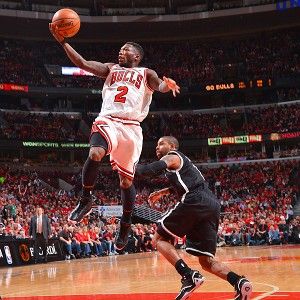 NBA.gifSTORY — Benny the Bull and Nate Robinson — Chicago Bulls