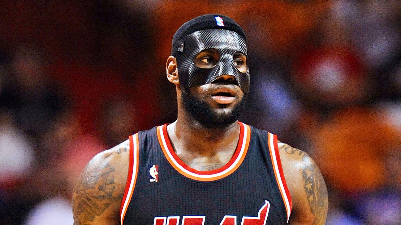 LeBron James unreels 31 in black mask as Miami Heat roll