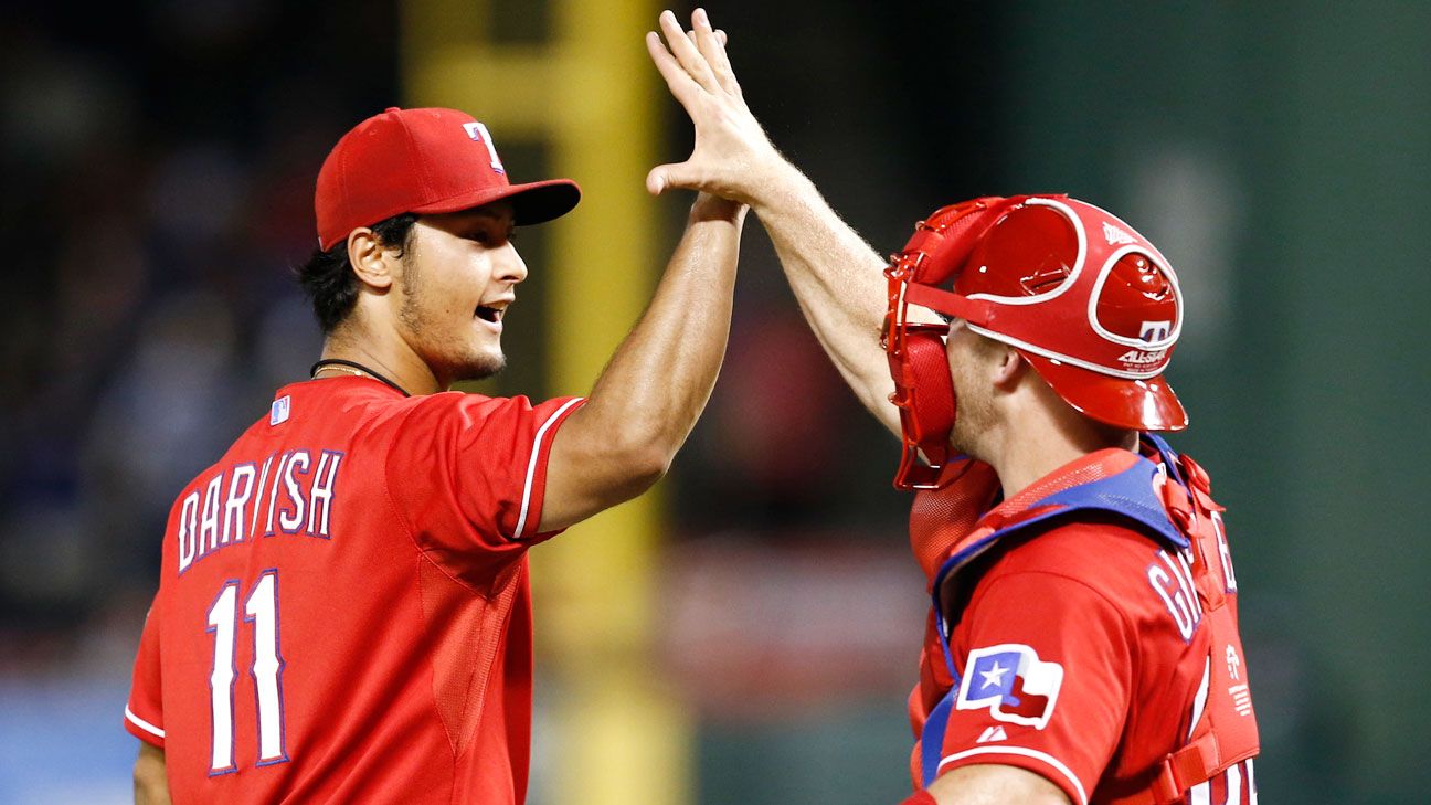 Rangers' Yu Darvish impresses in his first major-league start since 2014 