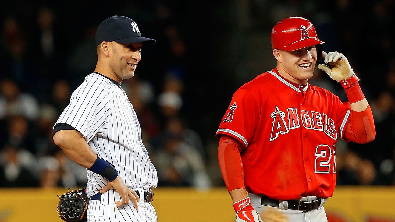 Mike Trout asked Derek Jeter for an autograph at the most awkward time