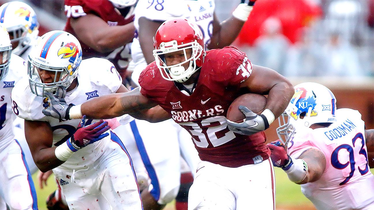 Oklahoma freshman Samaje Perine breaks Melvin Gordon's single-game