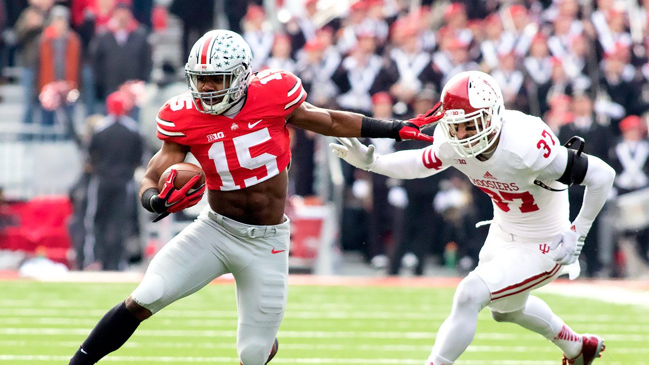 Former Ohio State football star J.K. Dobbins wore Michigan shirt