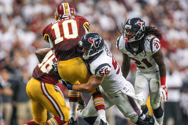 Brian Cushing among Texans players wearing new helmets