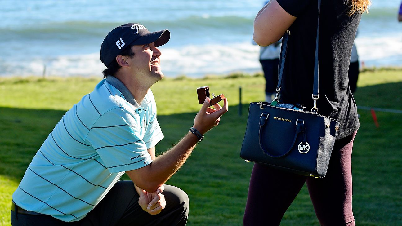 Rookie Mark Hubbard proposes to girlfriend on 18th hole at Pebble Beach