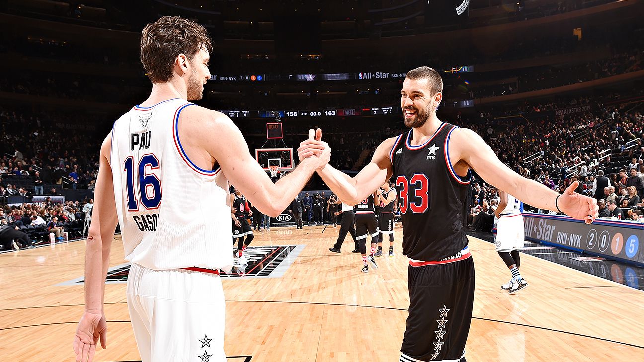 ESPN - Brothers. Champions. Pau Gasol and Marc Gasol made NBA history in  their own way.