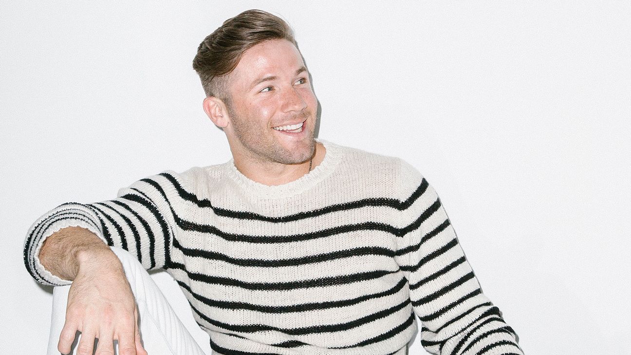 New England Patriots wide receiver Julian Edelman enjoys his