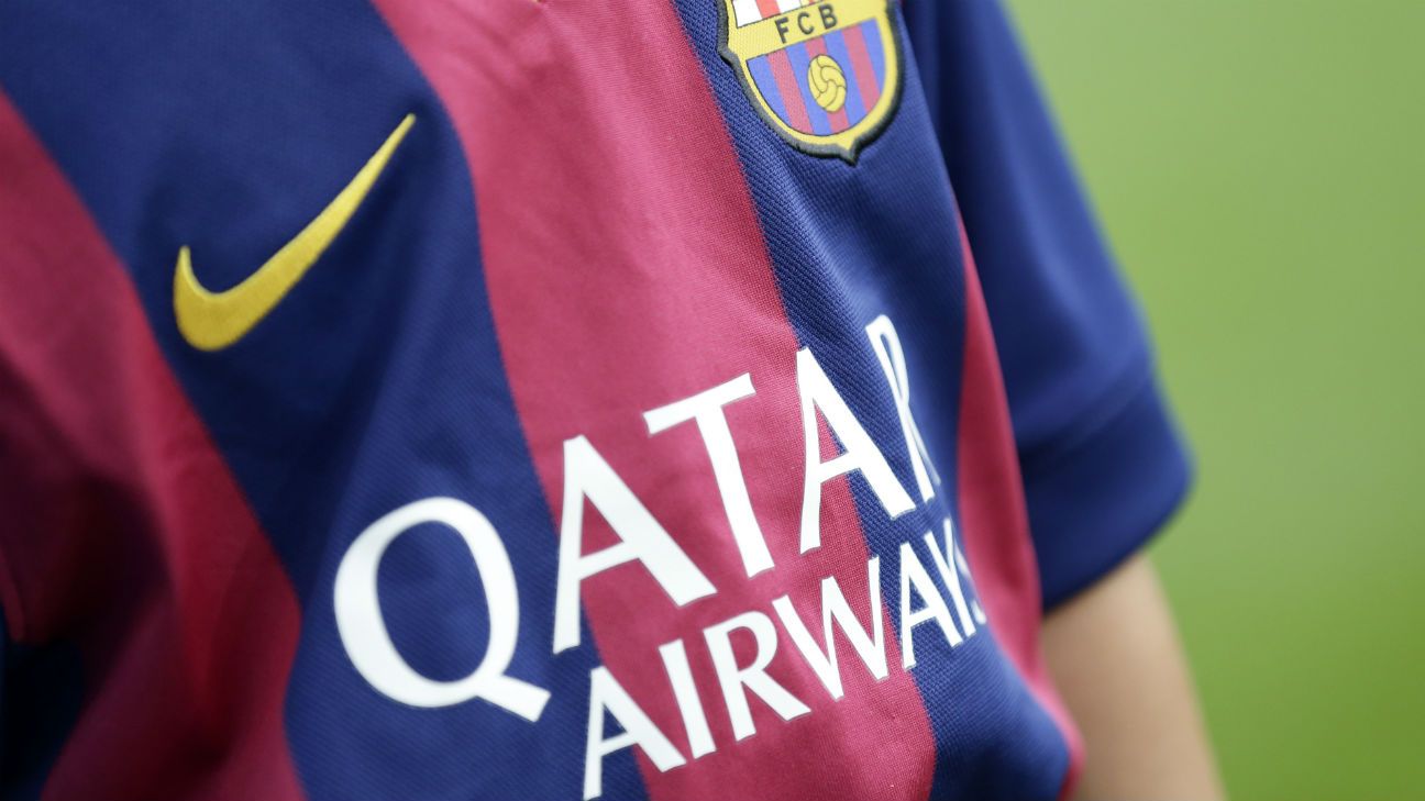 barcelona qatar airways shirt kit fc sponsorship nike deal football extension stand napoli